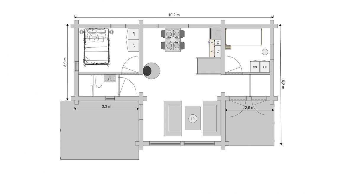 Trollpilen med loft - Bottenplan